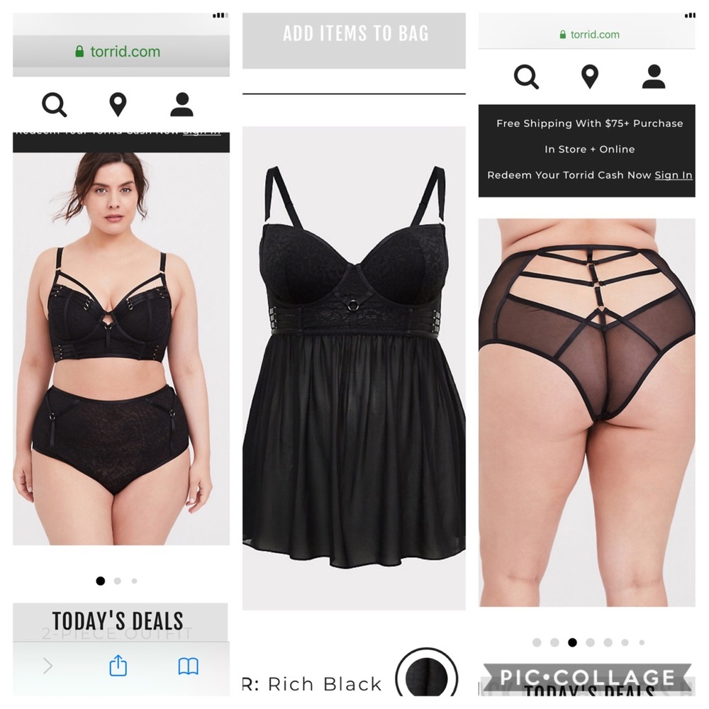 Torrid lingerie size 2 set